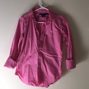 Pink Ralph Lauren long sleeve button down